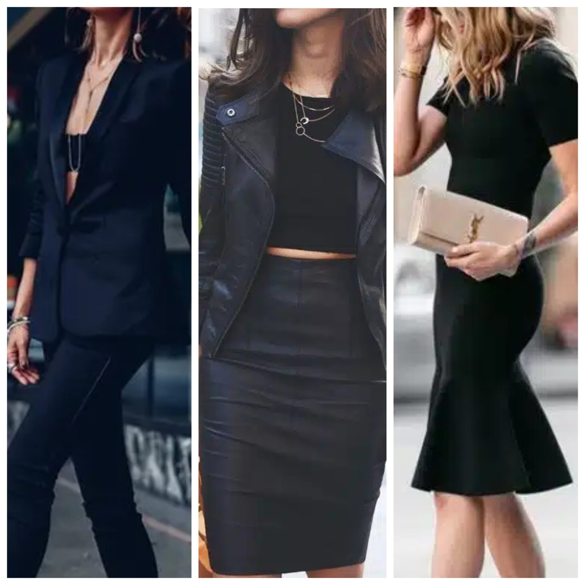 Outfit todo negro formales y elegantes