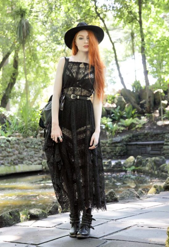 vestido encaje estilo gotico